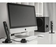 Kompiuterio kolonėlės Wavemaster 66208 - stax 2.1 stereo sistema 22w žemų dažnių garsiakalbis 10w palydovai su žemų dažnių reguliavimu ir nuotoliniu valdymu