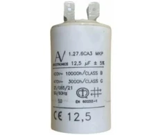 Kondensatorius vandens siurbliui 12.5µf, Ø 35mm, 60mm