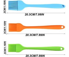 Konditerinis teptukas, 3 silikoninių teptukų rinkinys, silikoninis grilio teptukas, kepimo teptukas, bbq kepimo teptukas, virtuvės reikmenys, skirtas kepti ant grotelių, kepti, gaminti