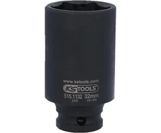 Ks tools 1/2 colio šešiakampis smūginis galvutė, ilga, 32 mm, ant pakabos