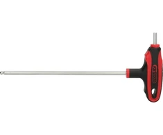 Ks Tools 151.8133-e šešiakampių raktų rinkinys Spherique 4 mm su T formos rankena, ant stovo
