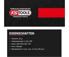Ks Tools 516.1428 sukimo rankenėlės keitimo kvadratas 1/2 + 3/8 colio aukštos kokybės kvadratinis veržliaraktis dinamometriniam raktui i kvadratinė pavara pagal din 3122