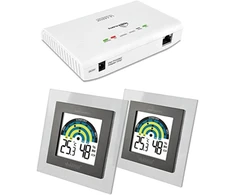 La Crosse Technology - Ma11231 pradinis rinkinys su vartais ir 2 termo/higro jutikliais su komforto indikatoriumi - baltas