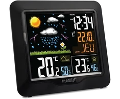 La Crosse Technology Ws6820 belaidė meteorologijos stotis su spalvotu lcd ekranu - juoda