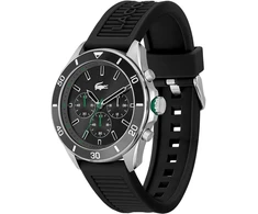 Lacoste Chronograph Vyriškas Laikrodis su Juodu Silikoniniu Dirželiu