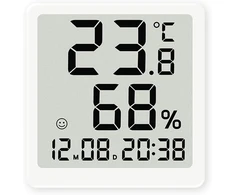 Lancoon elektroninis žadintuvas su magnetiniu lcd ekranu, temperatūros, drėgmės, datos rodymu, mažas, maitinamas baterijomis, 12/24 valandų formatas, ℃/℉ jungiklis, laikiklis, pakabinimo skylė namams, svetainei, biurui