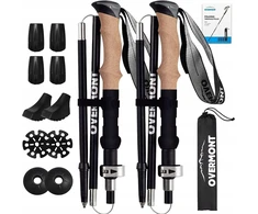 Lankstomos lazdos nordic walking lazdoms sportui, juodos