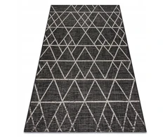 Lauko/vidaus kilimas, tinkantis terasoms ir balkonams Floorlux 140x200 cm, juodas/pilkas