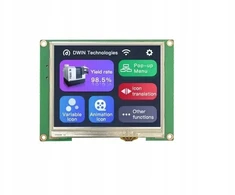 Monitorius Lcd 3.5" 320x240 rezistinis Dwin Hmi jutiklinis ekranas