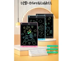 Lcd rašymo planšetė, 12 colių, spalvotas ekranas, rašymo lenta, užrašai, piešimas, dovana vaikams, mokymasis, daugkartinio naudojimo, piešimas, nešiojama, planšetė, spalvota (mėlyna)