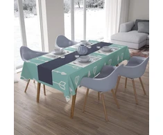 Le Jardin du Lin virtuvinis staltiesė su atsitiktiniu raštu 140 x 200 cm - sukurta ir pagaminta Turkijoje