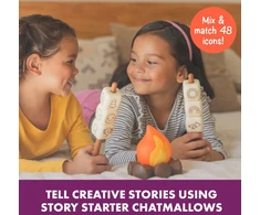 Learning Resources Campfire Chatmallows istorijų rinkinys 1450, vaidmenų žaidimas prie laužo nuo 4 metų, pasakojimas, skatina vaizduotę, su led lempute, kūrybinis žaidimas vaikams