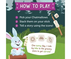 Learning Resources Campfire Chatmallows istorijų rinkinys 1450, vaidmenų žaidimas prie laužo nuo 4 metų, pasakojimas, skatina vaizduotę, su led lempute, kūrybinis žaidimas vaikams