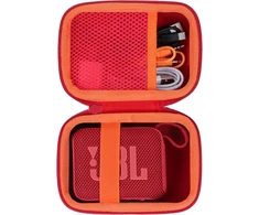 Kompiuterio kolonėlės Lebakort kietas kelioninis apsauginis dėklas, skirtas jbl go 4 / jbl go 3 nešiojamam bluetooth garsiakalbiui (raudonas)