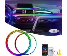 Led interjero apšvietimas automobiliui, 110+35cm, Rgb, valdomas programėle