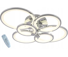 Led lempa Ring chrom žvakidė Ring + nuotolinio valdymo pultas 84w