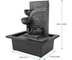 Led Vidaus Fontanas su Baltu Apšvietimu, 23x17.5x27 cm