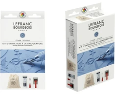 Lefranc Bourgeois 301470 Studio Lino graviravimo rinkinys pradedantiesiems, vandens pagrindo dažai linoleumo spaudai namuose