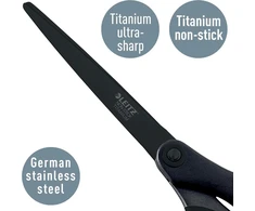 Leitz 54196095 Titano dengtos žirklės 180mm, juodos