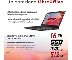 Lenovo, paruoštas naudojimui Intel Core i5 nešiojamas kompiuteris su Office 2021 paketu, nešiojamas kompiuteris su 14 colių Hd ekranu, 16gb Ram, 512gb Ssd, Win 11 Pro, itališka garantija (atnaujintas)