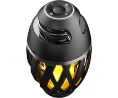 Kompiuterio kolonėlės Lexibook Decotech Led liepsnos bluetooth stereo kolonėlė, 10w, įkraunama baterija, juoda / geltona, Btl075