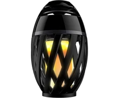 Kompiuterio kolonėlės Lexibook Decotech Led liepsnos bluetooth stereo kolonėlė, 10w, įkraunama baterija, juoda / geltona, Btl075