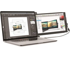Lexibook X Mobile Pixels - Trio Max 14" nešiojamas ekrano monitorius - full hd ips 1080p usb a &amp; c - suderinamas su pc ir mac - dvigubas monitoriaus ekranas su pasukimu darbui iš namų - triomax