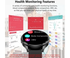 Lgnitek 2025 išmanusis laikrodis vyrams su Ekg/kmi/šlapimo rūgšties matavimu, 44 mm, apvalus 1.43 colio amoled sveikatos laikrodis su 24/7 širdies ritmo monitoriumi, miego stebėjimu, spo2, bluetooth skambučiais, sos pagalbos skambučiu, fitneso laikrodis,