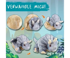 Linasmedis Transformuojamas pliušinis dinozauras - Triceratops Rocky