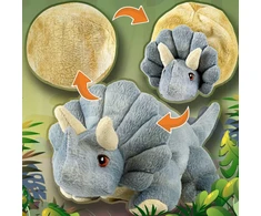Linasmedis Transformuojamas pliušinis dinozauras - Triceratops Rocky