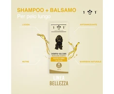 Linea 101 natūralus šampūnas ir kondicionierius šunims su ilgu plauku, 250 ml - pašalina nešvarumus ir blogus kvapus