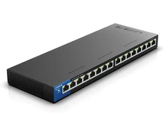 Šakotuvas Linksys Lgs116p-eu 16 prievadų nevaldomas gigabitinis tinklo jungiklis su 8 Poe+ prievadais ethernet skirstytuvas - iki 1000 mbps biurui ir namų ip stebėjimui - skirtas statyti ant stalo
