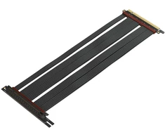Linkup - extreme4+ pcie 4.0 x16 riser kabelis (rtx4090, rx6950xt, x570, z690 išbandytas), twinax, ekranuotas, didelis greitis, vertikalus montavimas, žaidimų pci express gen4, universalus 90 laipsnių moteriškas jungtis (45 cm)