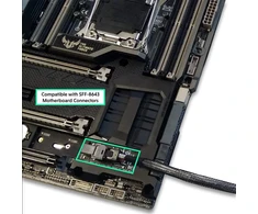 Linkup vidinis 12g u.2 kabelis (85ohmz pcie3.0 mini sas hd į u.2 / sff-8643 į sff-8639 kabelis) su sata maitinimu - 1.2m/4 pėdos