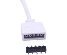 Litaelek 2 vnt. 1 m 3.3 pėdų lankstus led juostos šviesos ilginamasis kabelis led juostelės led virvės šviesos jungties laidas, skirtas 10 mm ir 12 mm pločio smd 5050 rgbw rgbww lanksčiai led juostai su 4x vyriškais 5 kontaktų adapterio kištukais