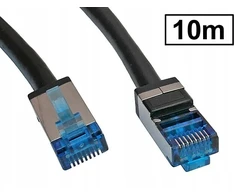 LogiLink Patchcord Kat.6a S/ftp ekranuotas Rj45-rj45 1:1 Outdoor juodas 10m