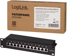 Logilink profesionalus patch panelis cat 6 A 500 Mhz, juodas