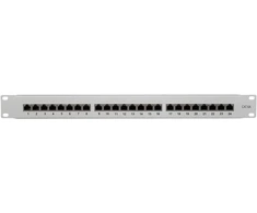 Logilink Professional Primeline patch panelis, 19 colių paskirstymo skydelis, Stp (ekranuotas) šviesiai pilkas 24 prievadų
