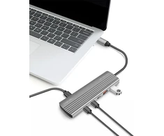 Logilink Ua0415 itin plonas Usb 3.2 Gen2 šakotuvas, 2 x Usb-a, 8 x Usb-c, su Pd (power Delivery), 100 W, pilka