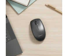 Logitech B100 pelė su laidu, Usb jungtis, 800 Dpi optinis jutiklis, 3 mygtukai kairiarankiams ir dešiniarankiams, Pc / Mac - juoda