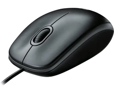 Logitech B100 pelė su laidu, Usb jungtis, 800 Dpi optinis jutiklis, 3 mygtukai kairiarankiams ir dešiniarankiams, Pc / Mac - juoda