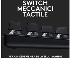 Logitech G G413 Tkl Se mechaninė žaidimų klaviatūra - kompaktiška klaviatūra su apšvietimu, mechaniniai taktiliniai jungikliai, anti-ghosting funkcija, suderinama su Windows, Macos, itališka