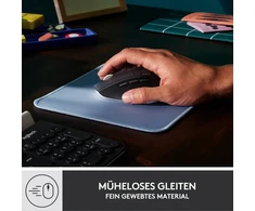 Logitech Mouse Pad - Studio Series, kompiuterio pelės kilimėlis su neslystančiu guminiu pagrindu, lengvas slydimas, atsparus purslams, patvarios medžiagos, nešiojamas, gaivus, modernus dizainas - mėlyna/pilka