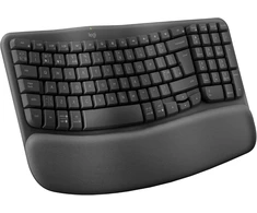 Logitech Wave Keys belaidė ergonominė klaviatūra - Graphite, skandinaviškas Qwerty išdėstymas