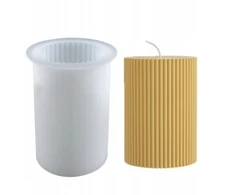 Lonaen Silikoninė forma žvakėms Walec Prosta Kolumnowa Cylinder W Paski Pillar