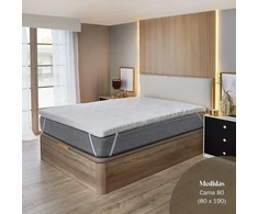 Lova Pikolin Home Viskoelastinis Antčiužinis, kelių zonų, 7 cm storio antčiužinis, skirtas 80 cm lovoms, nuimamas ir laidus orui, viskoelastinis antčiužinis, 80 x 190 cm