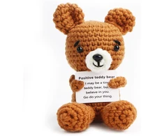 Lucky Charm Bear kišeninis apkabinimas, Lucky Bear mažos dovanėlės moterims, drąsos dovana, pasveikimo dovana, pirmoji mokslo metų dienos dovana suaugusiems ir vaikams