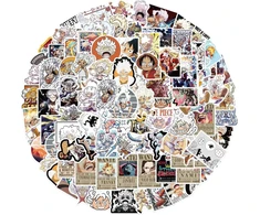 Luffy lipdukai 100 vienetų lagaminui, riedlentei, nešiojamam kompiuteriui, kompiuteriui, vandens buteliams, automobiliui, paaugliams, berniukams ir mergaitėms, vandeniui atsparūs lipdukai