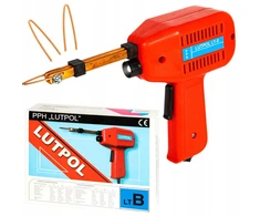 Lutola Transformatorinė lituoklė Lutpol Lt-b 100w 480c su Led pistoletu ir antgaliais, galinga