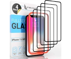 Lymano grūdintas stiklas, dengiantis visą ekraną, skirtas iphone 11 / iphone xr ekrano apsaugos stiklas (atsparus įbrėžimams) (be burbuliukų) (pilnas padengimas) (6.1 colio) - žiūrėti dabar
